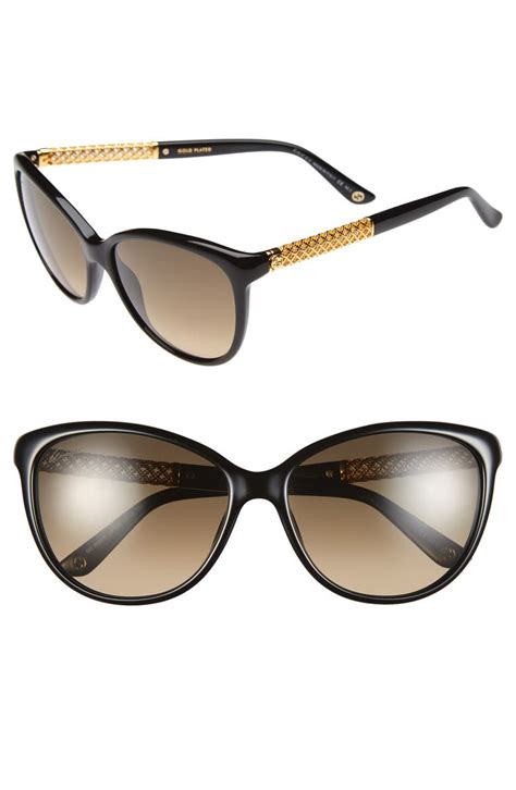 gucci 57mm retro sunglasses|gucci oversized cat eye sunglasses.